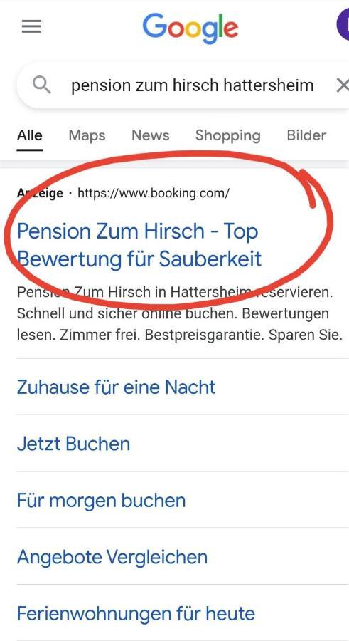 Hotel-Pension Zum Hirsch Hattersheim am Main Zewnętrze zdjęcie